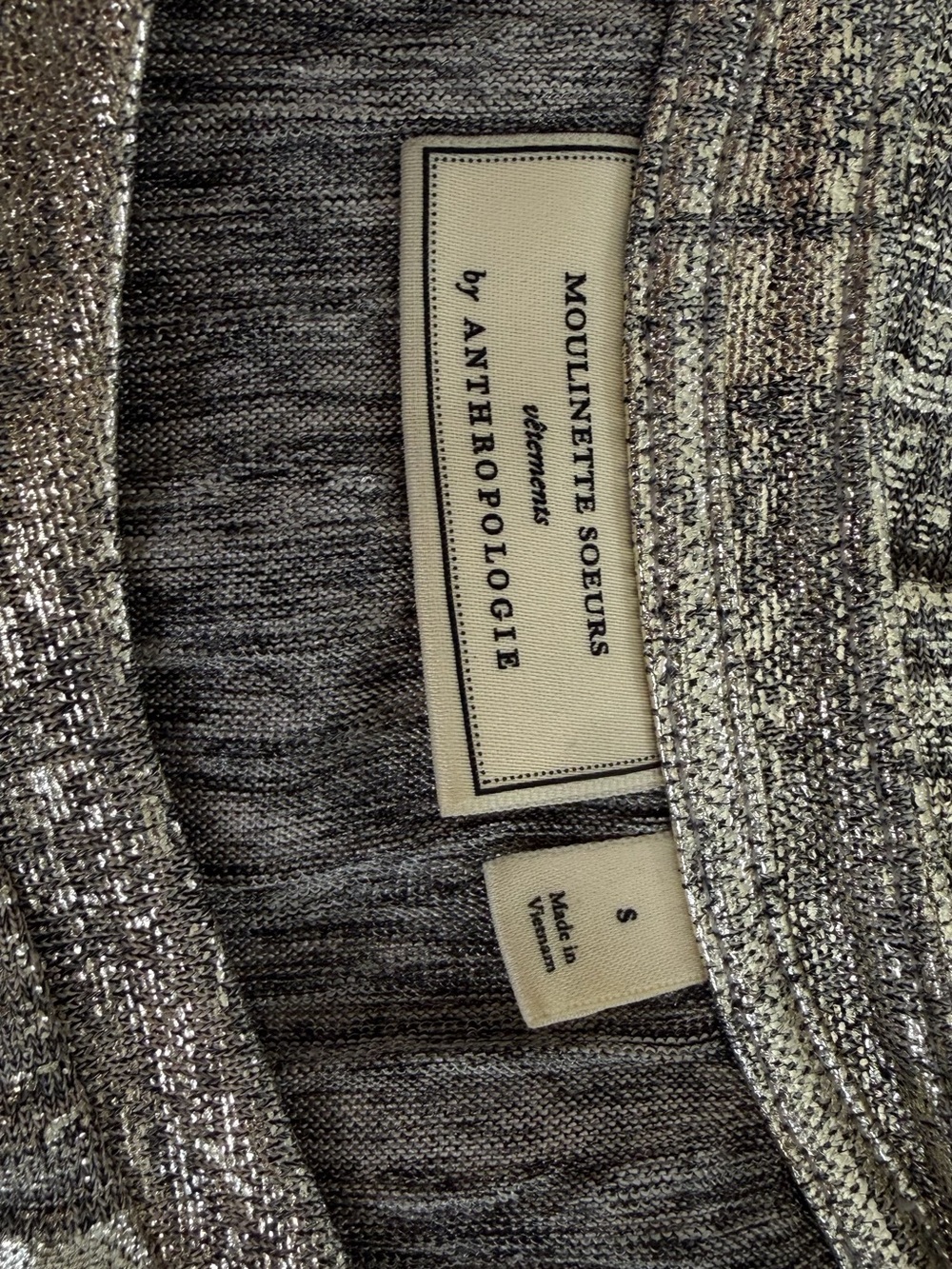 Moulinette Soeurs by Anthropologie Metallic Gold Pleated Halter Tank - Picture 3 of 4